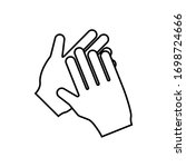applause icon  hand gesture... | Shutterstock .eps vector #1698724666