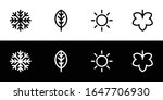 four seasons icon set. flat... | Shutterstock .eps vector #1647706930