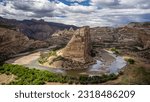 Small photo of Steamboat Rock, Green River at Dinosaur National Monument, Colorado - Echo Park Overlook Scenic View