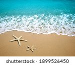 Starfish On A Beach Sand