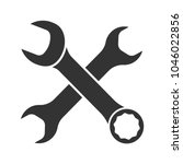 Crossed Wrenches Glyph Icon....