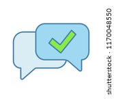 approved chat color icon.... | Shutterstock .eps vector #1170048550