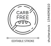 carb free linear icon. organic... | Shutterstock .eps vector #1544090810