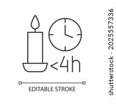 candle burn time limit linear... | Shutterstock .eps vector #2025557336