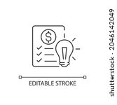 financial literacy linear icon. ... | Shutterstock .eps vector #2046142049