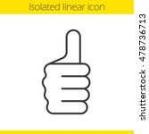 Thumbs Up Gesture Linear Icon....