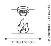 Smoke Detector Linear Icon....