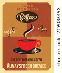 Coffee Vintage Poster In Flat...