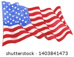 watercolor american flag... | Shutterstock . vector #1403841473