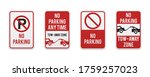 graphic no parking signs.... | Shutterstock .eps vector #1759257023