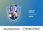 family life care insurance on... | Shutterstock .eps vector #1785815963