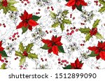 Christmas Seamless Pattern With ...