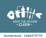 ocean pollution vector... | Shutterstock .eps vector #1366473770