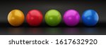 set of colorful glossy spheres... | Shutterstock .eps vector #1617632920