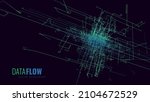 digital data flow vector... | Shutterstock .eps vector #2104672529