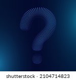 3d question mark. lowpoly... | Shutterstock .eps vector #2104714823