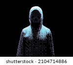 glitch digital grim reaper in... | Shutterstock .eps vector #2104714886