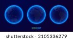 set of transparent globes of... | Shutterstock .eps vector #2105336279