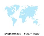 abstract hatched world map with ... | Shutterstock .eps vector #590744009