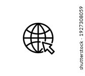 globe internet icon vector... | Shutterstock .eps vector #1927308059