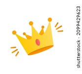 isolated crown vector on white... | Shutterstock .eps vector #2099429623