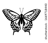 butterfly stencil  vector... | Shutterstock .eps vector #1669718440