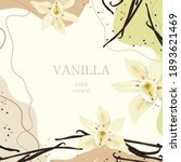 stylized vanilla on an abstract ... | Shutterstock .eps vector #1893621469