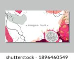 stylized dragon fruit on an... | Shutterstock .eps vector #1896460549