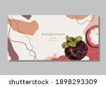 stylized mangosteen on an... | Shutterstock .eps vector #1898293309