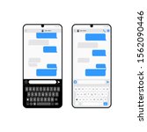 smartphone chatting sms app... | Shutterstock .eps vector #1562090446