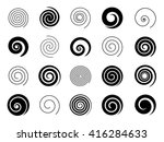 Set of spiral elements