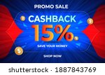 15  cashback offer sale banner... | Shutterstock .eps vector #1887843769