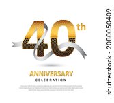40 years anniversary creative... | Shutterstock .eps vector #2080050409