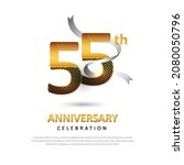55 years anniversary creative... | Shutterstock .eps vector #2080050796