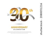90 years anniversary creative... | Shutterstock .eps vector #2080051216