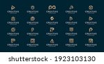 set of luxury initial p... | Shutterstock .eps vector #1923103130