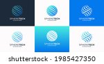 set of world tech logo template.... | Shutterstock .eps vector #1985427350