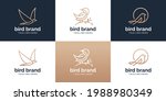 set of bird logo template with... | Shutterstock .eps vector #1988980349