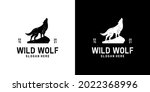 retro vintage wild wolf logo... | Shutterstock .eps vector #2022368996