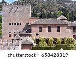The Alcazaba Tower, “Torre del Homenaje” the “Tower of Homage” Of The Alhambra Palace, Granada, Spain