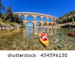 Pont Du Gard With Paddle Boats...