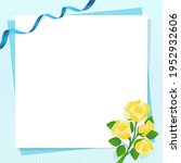 clip art frame of yellow roses... | Shutterstock .eps vector #1952932606