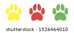 paws on color isolated... | Shutterstock .eps vector #1526464010