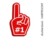 icon fan logo hand with finger... | Shutterstock .eps vector #1489901549