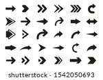arrows vector. set flat... | Shutterstock .eps vector #1542050693