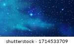 night starry sky  a beautiful... | Shutterstock .eps vector #1714533709