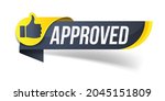 approved icon. the badge has... | Shutterstock .eps vector #2045151809