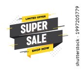 special offer banner  hot sale  ... | Shutterstock .eps vector #1997205779