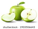 apple. green apples with green... | Shutterstock .eps vector #1903506643