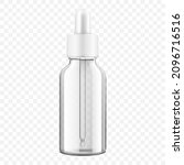 clear glass dropper bottle ... | Shutterstock .eps vector #2096716516
